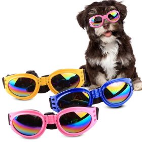 Pet Sunglasses For Dog & Cat; Foldable Dog Glasses For Outdoor; Cat Sunglasses; Pet Accessories (Color: White)