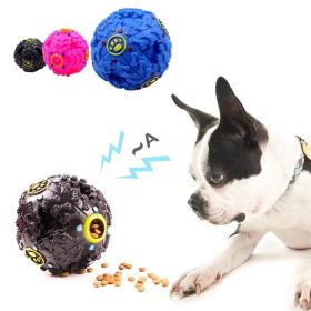 Pet Dog Squeaker Missing Food Ball Squeak Puppy Big Dog Puzzle Training Toys for Dogs French Bulldog Pug Balls Pets Accessories (Color: Blue)