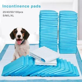 Pet Training 1 Bag Pads Super Absorbent Pet Diaper Disposable Healthy Nappy Mat Pet Dog Leak-proof Pee Pads with Quick-dry Surface (Metal color: blue)