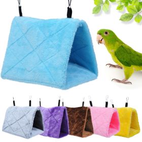 2pcs Pet Bird Parrot Cages Warm Bird Hammock Hanging Tent Bed for Bird Sleeping Bird Cage Decoration Accessories Bird House Bird Nest (Color: Brown)