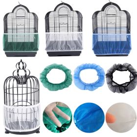 3pcs Receptor Seed Guard Nylon Mesh Bird Parrot Cover Soft Easy Cleaning Nylon Airy Fabric Mesh Bird Cage Cover Seed Catcher Guard (Color: black)