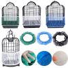 3pcs Receptor Seed Guard Nylon Mesh Bird Parrot Cover Soft Easy Cleaning Nylon Airy Fabric Mesh Bird Cage Cover Seed Catcher Guard