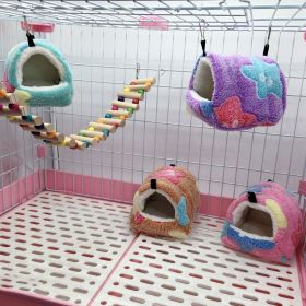 2pcs Bird Cage Parrot Cotton Nest Mini House; suitable for Hamsters; squirrels; sugar gliders; colugos; Dutch pigs; guinea pigs; Chinchillas (Color: Shell)