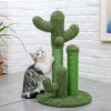 (Do Not Sell on Amazon) Cat Scratching Post Cactus Cat Scratcher Featuring with 3 Scratching Poles and Interactive Dangling Ball XH