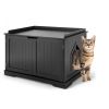 Cat Litter Box Enclosure with Double Doors for Large Cat and Kitty