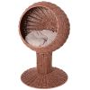 Modern Cat Bed Fancy Design Espresso Color Wicker Lounge