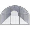 Outdoor Chicken Coop 9.8'x78.7'x6.6' Galvanized Steel