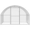 Outdoor Chicken Coop 9.8'x78.7'x6.6' Galvanized Steel