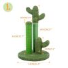 (Do Not Sell on Amazon) Cat Scratching Post Cactus Cat Scratcher Featuring with 3 Scratching Poles and Interactive Dangling Ball XH