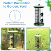 Outdoor Metal Seed Guard Deterrent Squirrel-Proof Caged Tube Wild Bird Feeder