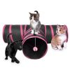 Pet Life 3-Way Kitting-Go-Seek Interactive Collapsible Passage Kitty Cat Tunnel