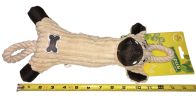 Jute and Rope Plush Pig Dog Toy