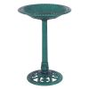 New Design Outdoor Garden Green Pedestal Bird Bath Feeder