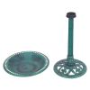 New Design Outdoor Garden Green Pedestal Bird Bath Feeder