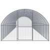 Outdoor Chicken Coop 9.8'x52.5'x6.6' Galvanized Steel