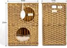 MEWOOFUNCat House Wicker Cat Bed for Indoor Cats Woven Rattan Cat Condos Outdoor